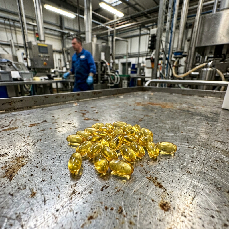 Vitamin D3 Softgels in Production