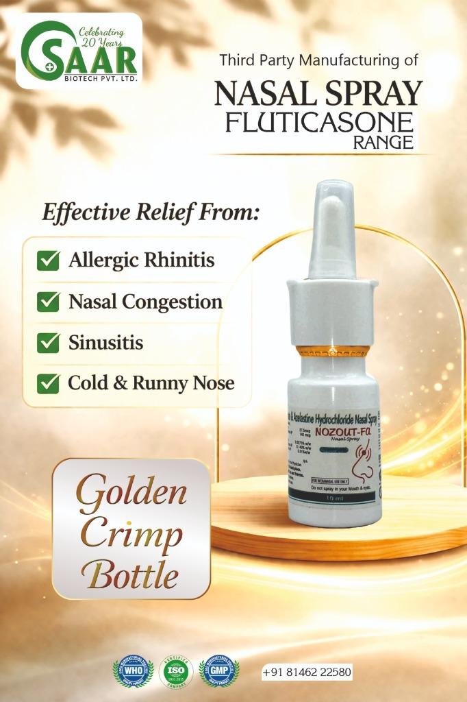 Fluticasone Nasal Spray Range contract manufacturing by Saar Biotech